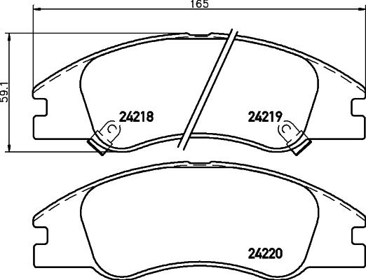 Textar 2421804 - Гальмівні колодки, дискові гальма autocars.com.ua