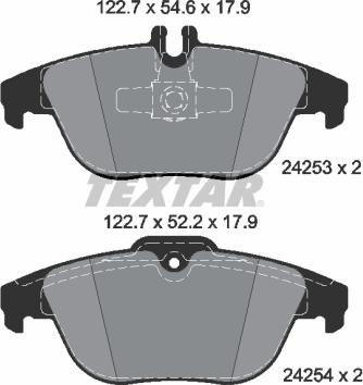 Textar 2425381 - Гальмівні колодки, дискові гальма autocars.com.ua