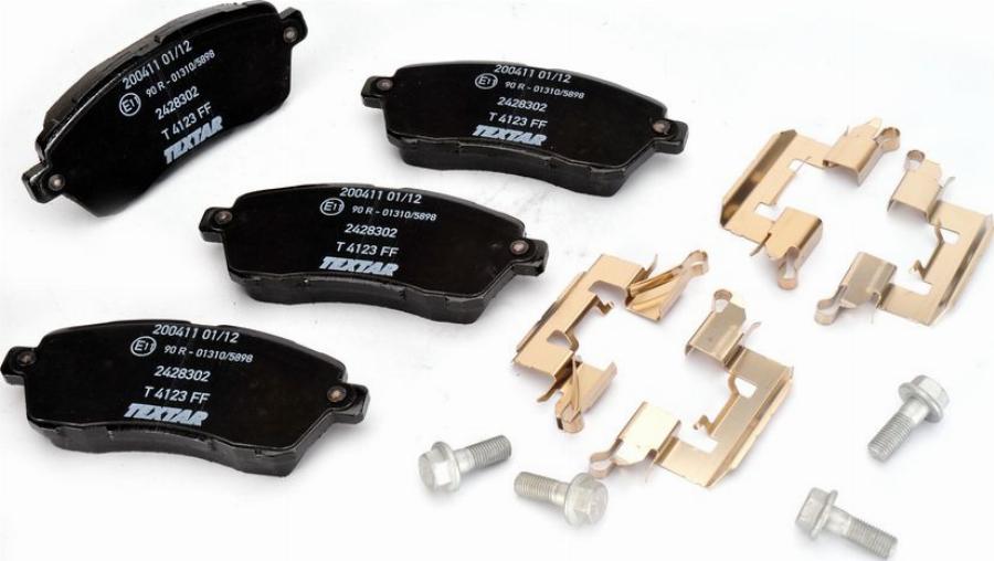 Textar 2428302 - Гальмівні колодки, дискові гальма autocars.com.ua