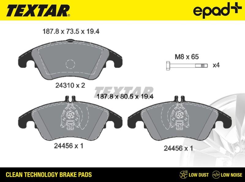 Textar 2431001CP - Тормозные колодки, дисковые, комплект autodnr.net