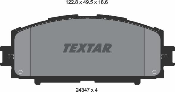 Textar 2434701 - Гальмівні колодки, дискові гальма autocars.com.ua