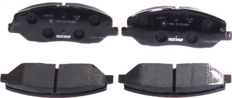 Textar 2435101 - Гальмівні колодки, дискові гальма autocars.com.ua