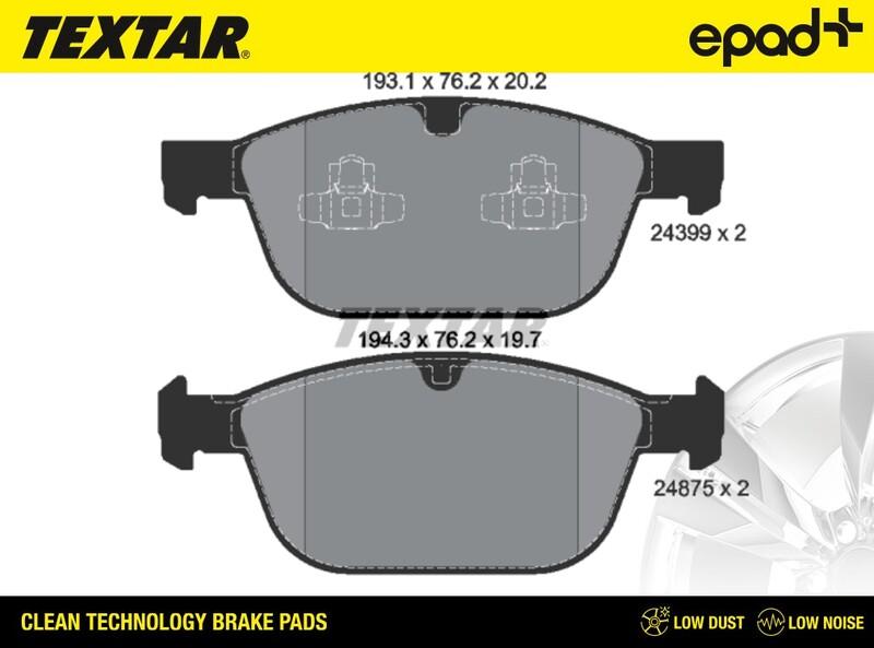 Textar 2439901CP - Тормозные колодки, дисковые, комплект avtokuzovplus.com.ua