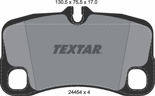 Textar 2445403 - Гальмівні колодки, дискові гальма autocars.com.ua