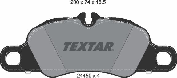 Textar 2445902 - Гальмівні колодки, дискові гальма autocars.com.ua