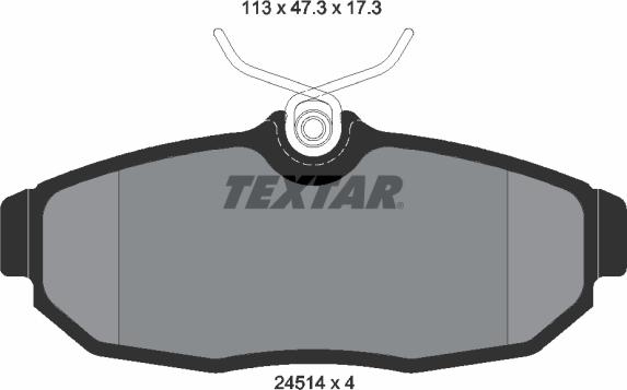 Textar 2451401 - Гальмівні колодки, дискові гальма autocars.com.ua