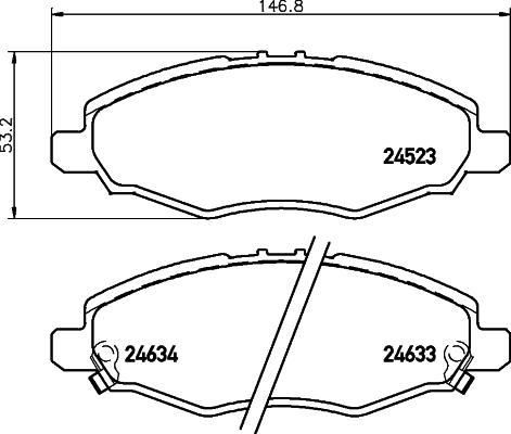 Textar 2452304 - Гальмівні колодки, дискові гальма autocars.com.ua