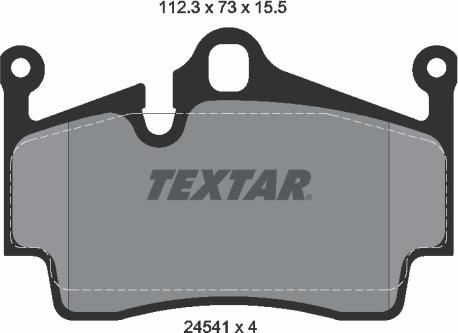 Textar 2454101 - Гальмівні колодки, дискові гальма autocars.com.ua