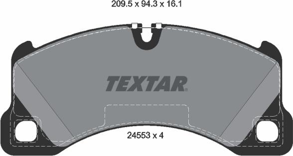 Textar 2455301 - Гальмівні колодки, дискові гальма autocars.com.ua