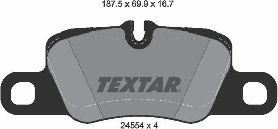 Textar 2455404 - Гальмівні колодки, дискові гальма autocars.com.ua