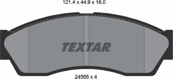 Textar 2455501 - Гальмівні колодки, дискові гальма autocars.com.ua