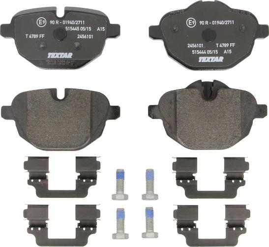 Textar 2456101 - Гальмівні колодки, дискові гальма autocars.com.ua