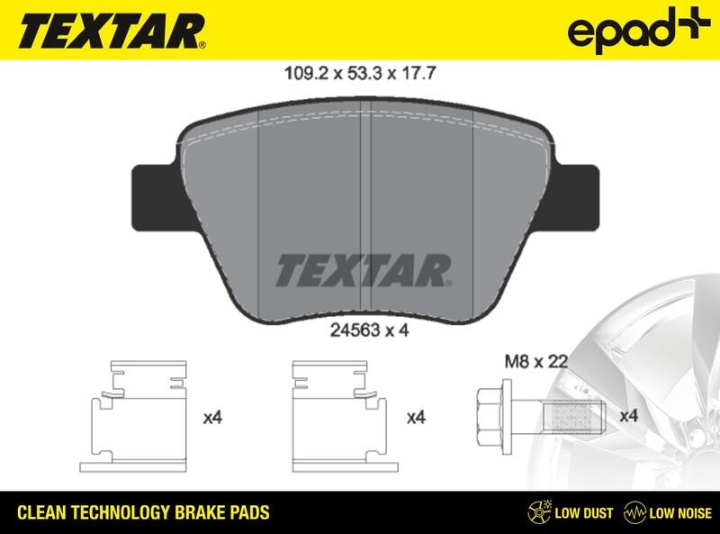 Textar 2456301CP - Тормозные колодки, дисковые, комплект autodnr.net