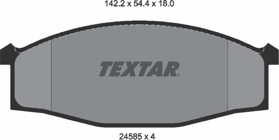 Textar 2458501 - Гальмівні колодки, дискові гальма autocars.com.ua