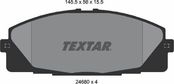 Textar 2468001 - Тормозные колодки, дисковые, комплект autodnr.net