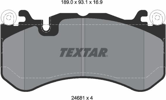 Textar 2468101 - Гальмівні колодки, дискові гальма autocars.com.ua