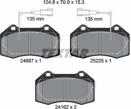 Textar 2468703 - Гальмівні колодки, дискові гальма autocars.com.ua