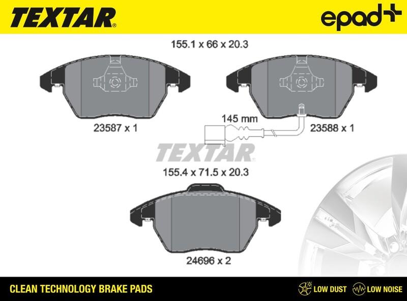 Textar 2469602CP - Тормозные колодки, дисковые, комплект autodnr.net