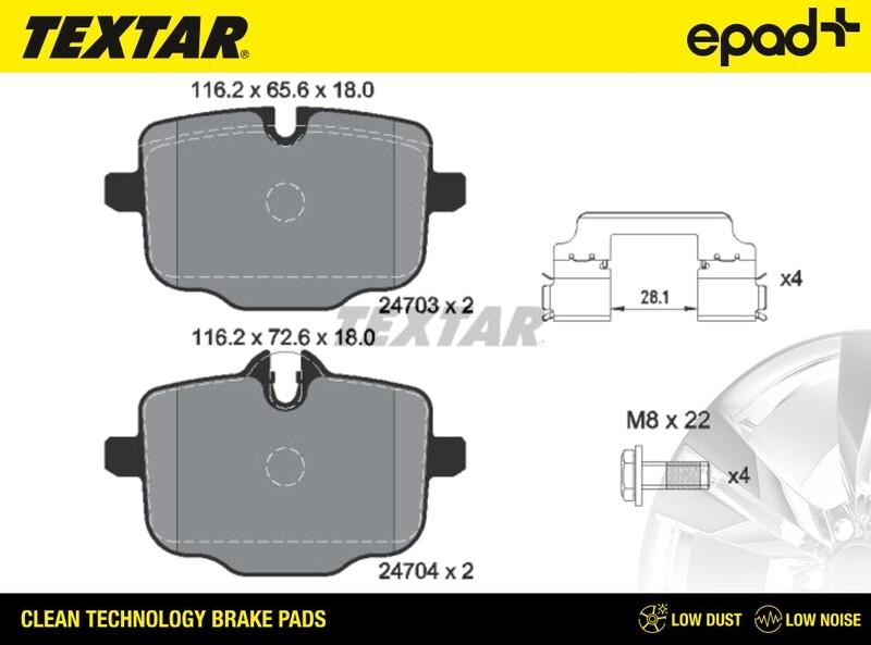 Textar 2470301CP - Гальмівні колодки, дискові гальма autocars.com.ua