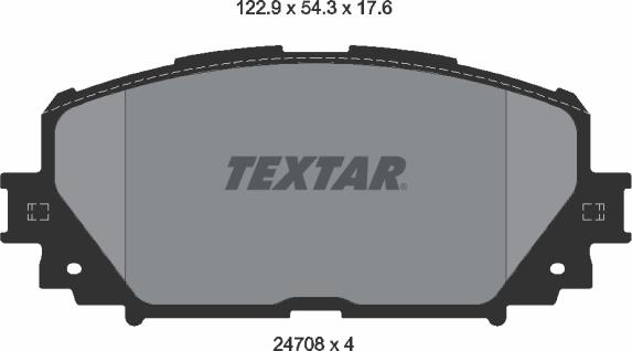 Textar 2470801 - Гальмівні колодки, дискові гальма autocars.com.ua