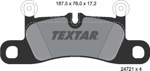Textar 2472101 - Гальмівні колодки, дискові гальма autocars.com.ua