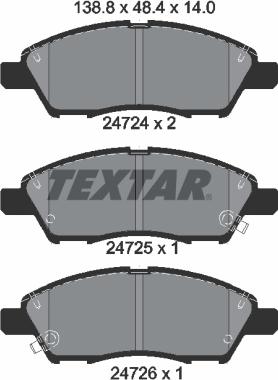 Textar 2472401 - Тормозные колодки, дисковые, комплект autodnr.net