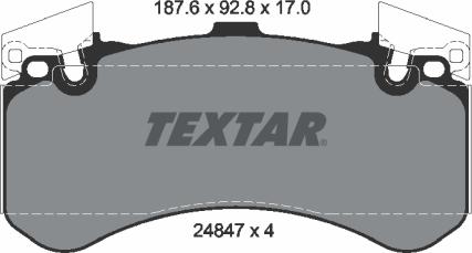 Textar 2484701 - Гальмівні колодки, дискові гальма autocars.com.ua
