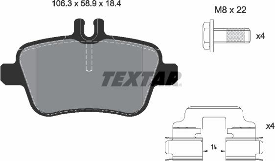 Textar 2484801 - Комплект гальмівних колодок autocars.com.ua