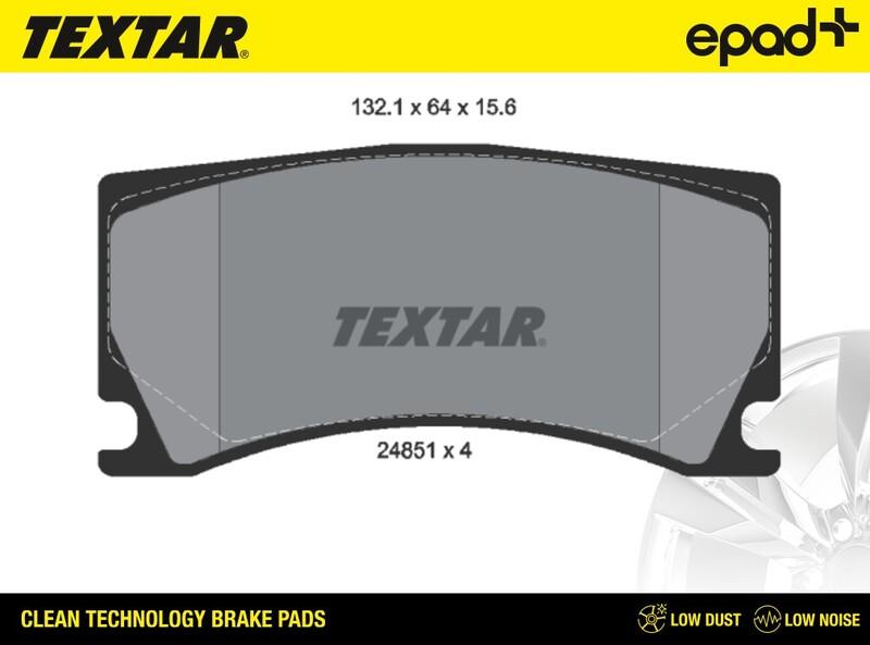 Textar 2485101CP - Тормозные колодки, дисковые, комплект autodnr.net