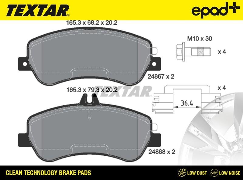 Textar 2486701CP - Гальмівні колодки, дискові гальма autocars.com.ua