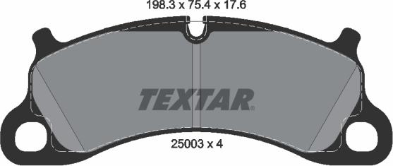 Textar 2500301 - Гальмівні колодки, дискові гальма autocars.com.ua