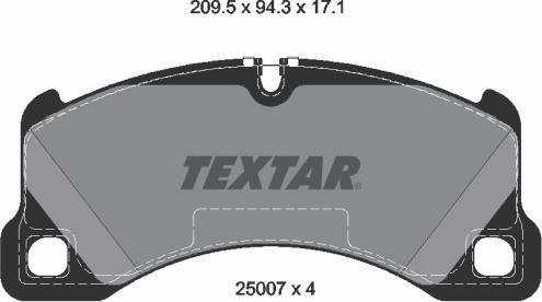 Textar 2500701 - Тормозные колодки, дисковые, комплект autodnr.net