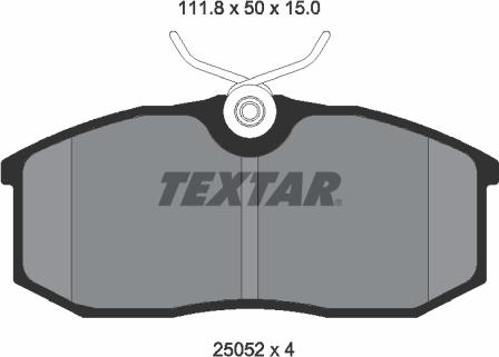 Textar 2505201 - Гальмівні колодки, дискові гальма autocars.com.ua