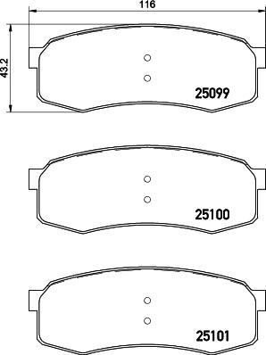 Textar 2509901 - Гальмівні колодки, дискові гальма autocars.com.ua