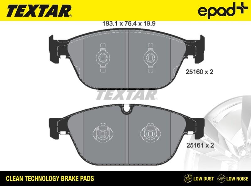 Textar 2516002CP - Гальмівні колодки, дискові гальма autocars.com.ua