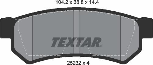Textar 2523201 - Тормозные колодки, дисковые, комплект autodnr.net