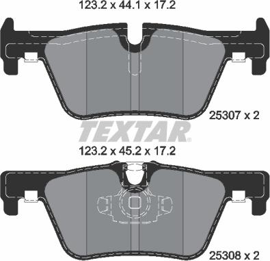 Textar 2530701 - Тормозные колодки, дисковые, комплект avtokuzovplus.com.ua