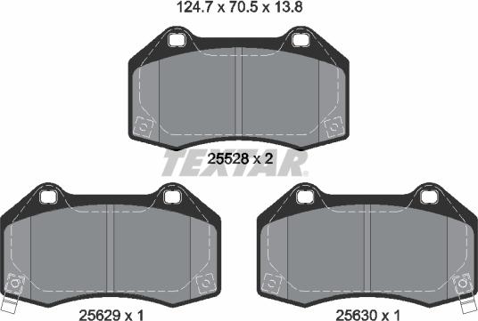 Textar 2552803 - Гальмівні колодки, дискові гальма autocars.com.ua