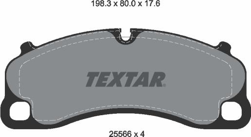 Textar 2556601 - Гальмівні колодки, дискові гальма autocars.com.ua