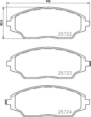 Textar 2572203 - Гальмівні колодки, дискові гальма autocars.com.ua