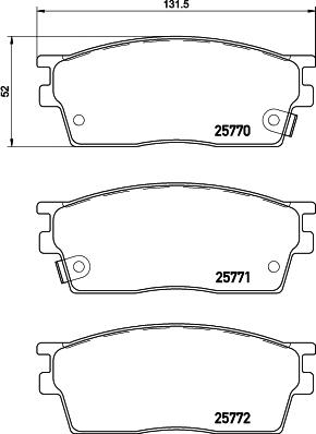 Textar 2577001 - Тормозные колодки, дисковые, комплект autodnr.net