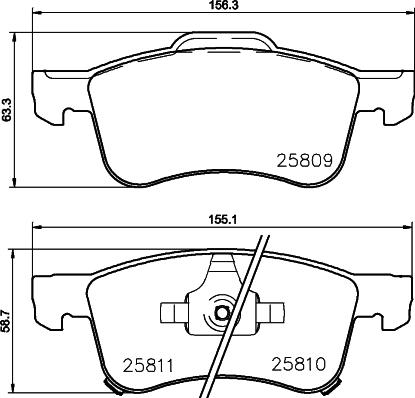 Textar 2580901 - Гальмівні колодки, дискові гальма autocars.com.ua