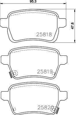 Textar 2581801 - Гальмівні колодки, дискові гальма autocars.com.ua