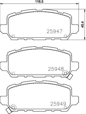 Textar 2594703 - Гальмівні колодки, дискові гальма autocars.com.ua