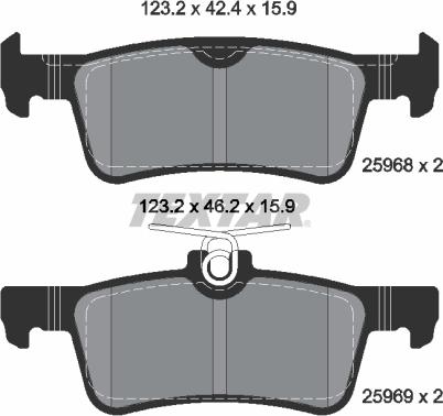 Textar 2596801 - Тормозные колодки, дисковые, комплект autodnr.net