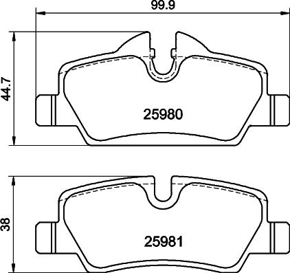 Textar 2598004 - Тормозные колодки, дисковые, комплект avtokuzovplus.com.ua