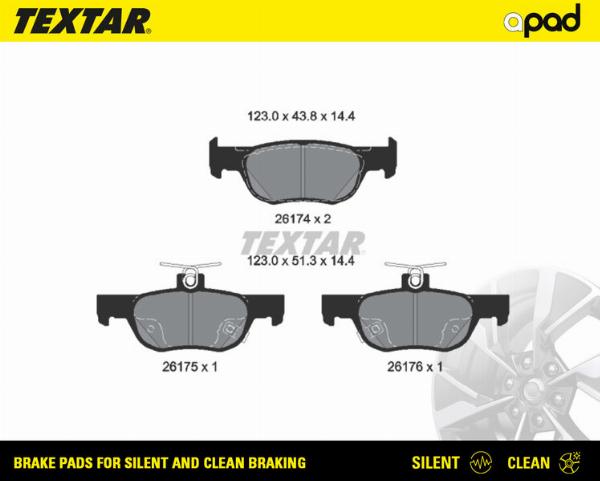 Textar 2617401SC - Гальмівні колодки, дискові гальма autocars.com.ua