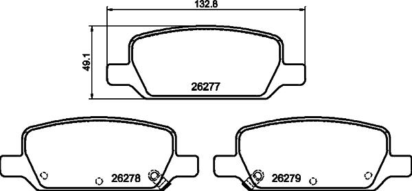 Textar 2627703 - Гальмівні колодки, дискові гальма autocars.com.ua