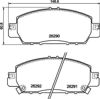 Textar 2629001 - Тормозные колодки, дисковые, комплект avtokuzovplus.com.ua