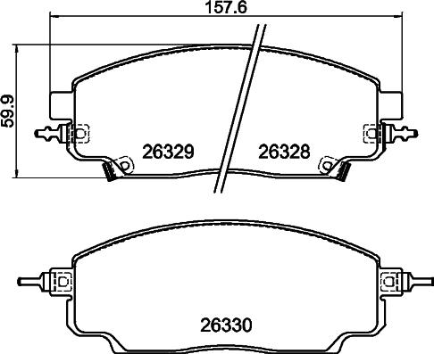 Textar 2632802 - Гальмівні колодки, дискові гальма autocars.com.ua